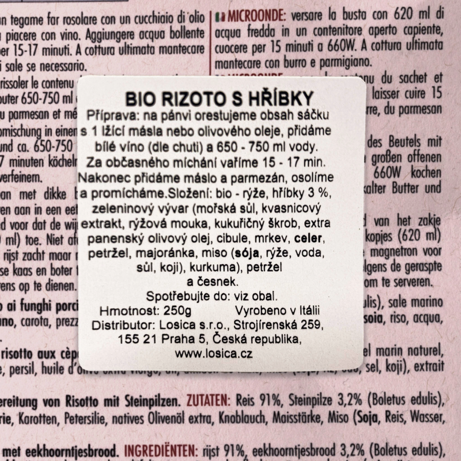 BIO rizoto s hříbky