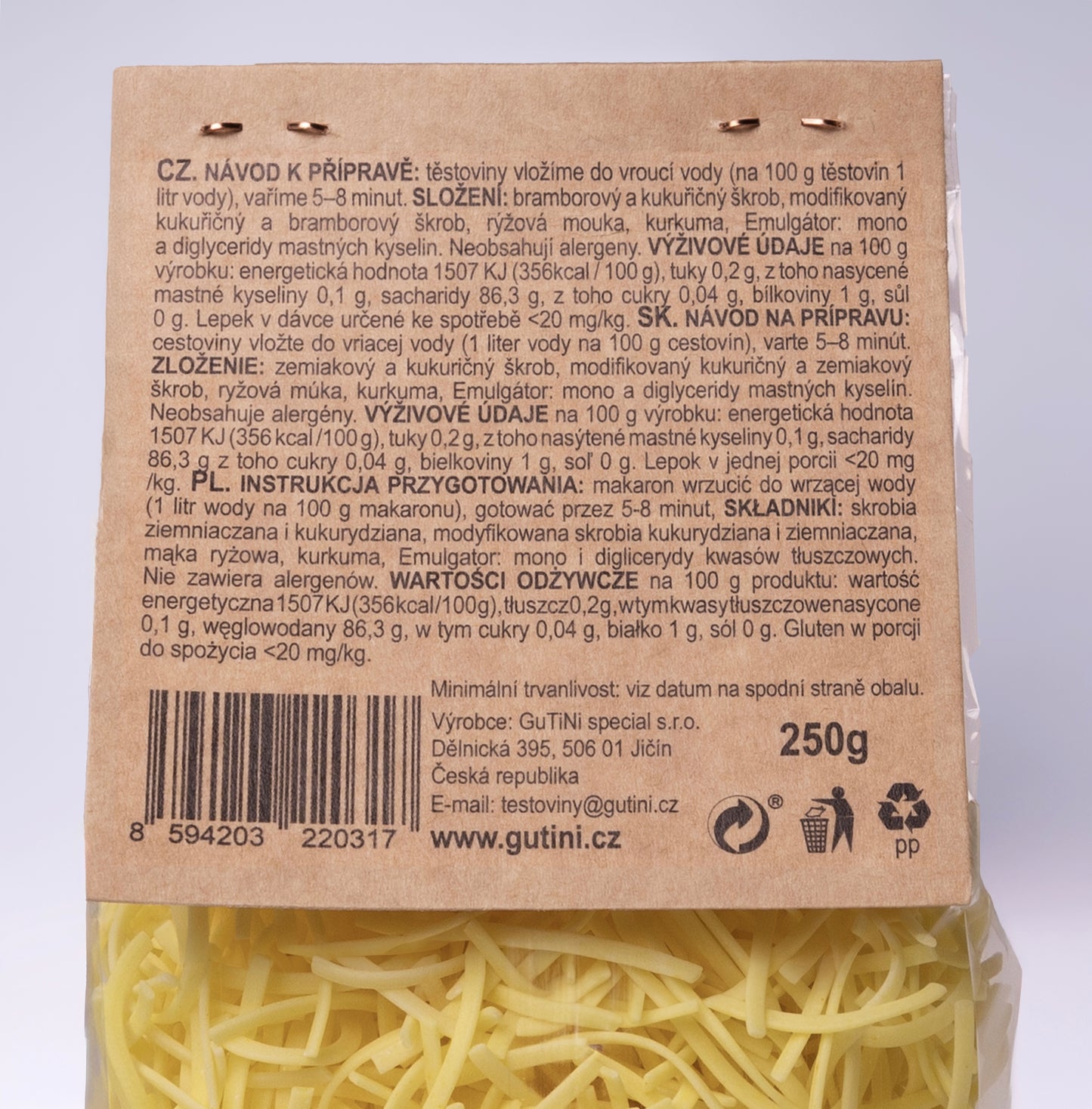 Bezlepkové TAGLIOLINI