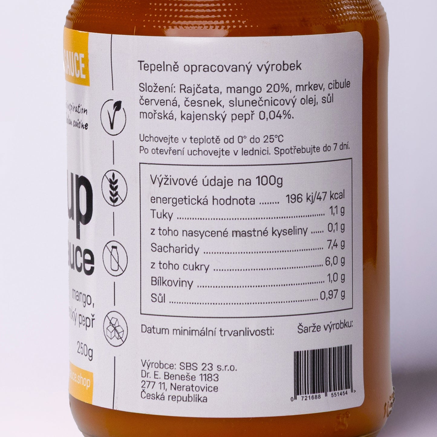 Ketchup Sauce - mango, kajenský pepř